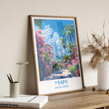 Miami Travel Print Wall Art, Travel Poster of Miami, Miami Art Lovers Gift, USA Art Gift NQ Media Designs