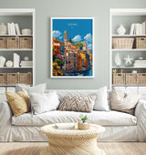 Girona Travel Poster, Travel Print of Girona, Spain Poster, Girona Art Lovers Gift, Spain Wall Art NQ Media Designs