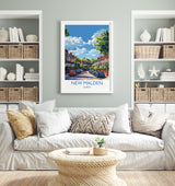 New Malden Travel Print, Travel Poster of New Malden, Surrey Poster, New Malden Art Gift, London Art Lovers UK Travel Gift NQ Media Designs