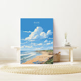 Bude Travel Poster, Travel Print of Bude, England, Cornwall Art, Bude Art Lovers Gift, Wall Art Print NQ Media Designs