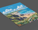 Bude Travel Poster, Travel Print of Bude, England, Cornwall Art, Bude Art Lovers Gift, Wall Art Print NQ Media Designs