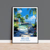 Belize Travel Print, Travel Poster of Belize, Central America Poster, Belize Wall Art Lovers Gift NQ Media Designs