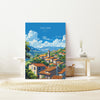Callian Travel Print Wall Art, Travel Poster of Callian, Cote D'Azur Art Lovers Gift, South of France, French Coast Art Gift
