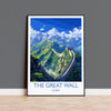 Great Wall of China Travel Print, Travel Poster of Great Wall of China, The Great Wall Art lovers Gift, China Wall Art Gift