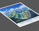 Great Wall of China Travel Print, Travel Poster of Great Wall of China, The Great Wall Art lovers Gift, China Wall Art Gift NQ Media Designs