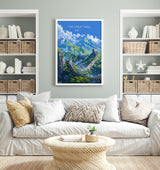 Great Wall of China Travel Poster, Travel Print of Great Wall of China, The Great Wall Art lovers Gift, China Wall Art Gift NQ Media Designs