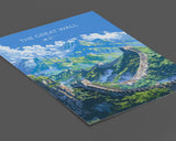 Great Wall of China Travel Poster, Travel Print of Great Wall of China, The Great Wall Art lovers Gift, China Wall Art Gift NQ Media Designs