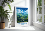 Gaitlinburg Travel Print Wall Art, Travel Poster of Gaitlinburg, Gaitlinburg Art Lovers Gift, Tennessee, USA Art Gift NQ Media Designs