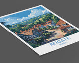 Reigate Travel Print, Travel Poster of Reigate, Surrey Poster, Reigate Art Gift, London Art Lovers UK Travel Gift NQ Media Designs