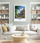 Sheen Travel Print, Travel Poster of Sheen, Surrey Poster, Sheen Art Gift, London Art Lovers UK Travel Gift NQ Media Designs