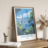 Hong Kong Travel Print, Travel Poster of Hong Kong, Hong Kong Art lovers Gift, China Wall Art Gift NQ Media Designs