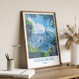 Hong Kong Travel Print, Travel Poster of Hong Kong, Hong Kong Art lovers Gift, China Wall Art Gift NQ Media Designs
