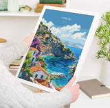 Crete Travel Poster, Travel Print of Crete, Greece Gift, Greek Islands Art Lovers Gift, Crete Gift Art, Wall Art Print NQ Media Designs
