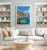 Crete Travel Poster, Travel Print of Crete, Greece Gift, Greek Islands Art Lovers Gift, Crete Gift Art, Wall Art Print NQ Media Designs