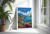 Evia Travel Poster, Travel Print of Evia, Greece Gift, Greek Islands Art Lovers Gift, Evia Gift Art, Wall Art Print