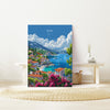 Evia Travel Poster, Travel Print of Evia, Greece Gift, Greek Islands Art Lovers Gift, Evia Gift Art, Wall Art Print
