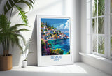 Lesbos Travel Print, Travel Poster of Lesbos, Greece Gift, Greek Islands Art Lovers Gift, Lesbos Gift Art, Wall Art Print NQ Media Designs