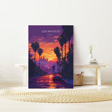 Los Angeles Travel Poster, Travel Print of Los Angeles, California, Los Angeles Art Lovers Gift, USA Gift, Wall Art Print NQ Media Designs