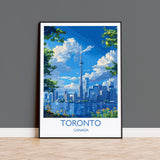 Toronto Travel Print, Travel Poster of Toronto, Canada Ontario Gift, Toronto Art Lovers Gift, Canada Gift Art, Wall Art Print NQ Media Designs