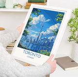 Toronto Travel Print, Travel Poster of Toronto, Canada Ontario Gift, Toronto Art Lovers Gift, Canada Gift Art, Wall Art Print NQ Media Designs