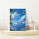 Toronto Travel Poster, Travel Print of Toronto, Canada Ontario Gift, Toronto Art Lovers Gift, Canada Gift Art, Wall Art Print NQ Media Designs