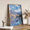Moraine Lake Travel Poster, Travel Print of Lake Moraine, Canada Alberta Gift, Vancouver Art Lovers Gift, Canada Gift Art, Wall Art Print