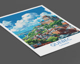 Quebec Travel Print, Travel Poster of Quebec , Canada Quebec City Gift, Quebec Art Lovers Gift, Canada Gift Art, Wall Art Print NQ Media Designs