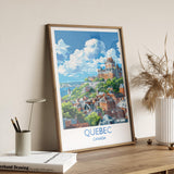 Quebec Travel Print, Travel Poster of Quebec , Canada Quebec City Gift, Quebec Art Lovers Gift, Canada Gift Art, Wall Art Print NQ Media Designs