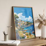Chios Travel Poster, Travel Print of Chios, Greece Gift, Greek Islands Art Lovers Gift, Chios Gift Art, Wall Art Print NQ Media Designs