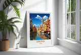 Girona Travel Print, Travel Poster of Girona, Spain Poster, Girona Art Lovers Gift, Spain Art NQ Media Designs