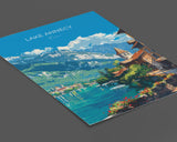 Lake Annecy Travel Print Wall Art, Travel Poster of Lake Annecy, Lake Annecy Art Lovers Gift, France, French Lakes Art Gift NQ Media Designs