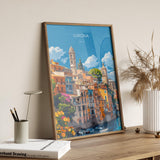 Girona Travel Poster, Travel Print of Girona, Spain Poster, Girona Art Lovers Gift, Spain Wall Art NQ Media Designs
