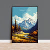 Grand Teton Print, Travel Poster of Grand Teton, North America, Grand Teton Art Lovers Gift, USA National Park, Travel Gift NQ Media Designs