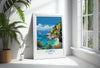 Corfu Travel Print, Travel Poster of Corfu, Greece Gift, Greek Islands Art Lovers Gift, Corfu Gift Art, Wall Art Print