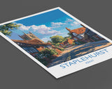 Staplehurst Travel Poster, Travel Print of Staplehurst, Kent Countryside Art Gift, England, Staplehurst Art Lovers Gift, Wall Art Print NQ Media Designs