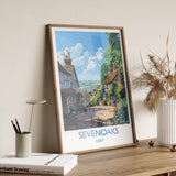 Sevenoaks Travel Poster, Travel Print of Sevenoaks, Kent Countryside Art Gift, England, Sevenoaks Art Lovers Gift, Wall Art Print NQ Media Designs