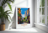 Valencia Travel Print, Travel Poster of Valencia, Spain Poster, Valencia Wall Art Lovers Gift, Spain Art NQ Media Designs