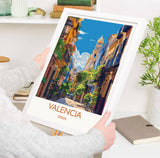 Valencia Travel Print, Travel Poster of Valencia, Spain Poster, Valencia Wall Art Lovers Gift, Spain Art NQ Media Designs