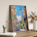 Valencia Travel Poster, Travel Print of Valencia, Spain Poster, Valencia Wall Art Lovers Gift, Spain Art NQ Media Designs