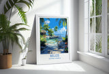 Belize Travel Print, Travel Poster of Belize, Central America Poster, Belize Wall Art Lovers Gift NQ Media Designs
