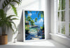 Belize Travel Poster, Travel Print of Belize, Central America Poster, Belize Wall Art Lovers Gift