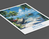 Belize Travel Print, Travel Poster of Belize, Central America Poster, Belize Wall Art Lovers Gift NQ Media Designs