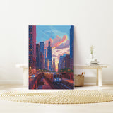Chicago Travel Print Wall Art, Travel Poster of Chicago, Illinois, Chicago Art Lovers Gift, USA City Art Gift, NQ Media Designs