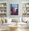 Chicago Travel Print Wall Art, Travel Poster of Chicago, Illinois, Chicago Art Lovers Gift, USA City Art Gift,
