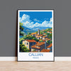 Callian Travel Poster Wall Art, Travel Print of Callian, Cote D'Azur Art Lovers Gift, South of France, French Coast Art Gift NQ Media Designs