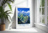Great Wall of China Travel Print, Travel Poster of Great Wall of China, The Great Wall Art lovers Gift, China Wall Art Gift NQ Media Designs