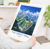 Great Wall of China Travel Print, Travel Poster of Great Wall of China, The Great Wall Art lovers Gift, China Wall Art Gift NQ Media Designs