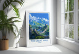 Great Wall of China Travel Print, Travel Poster of Great Wall of China, The Great Wall Art lovers Gift, China Wall Art Gift NQ Media Designs