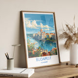 Budapest Travel Print Wall Art, Travel Poster of Budapest, Budapest Art Lovers Gift, Hungary Art Gift NQ Media Designs