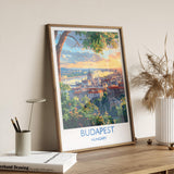 Budapest Travel Print Wall Art, Travel Poster of Budapest, Budapest Art Lovers Gift, Hungary Art Gift NQ Media Designs